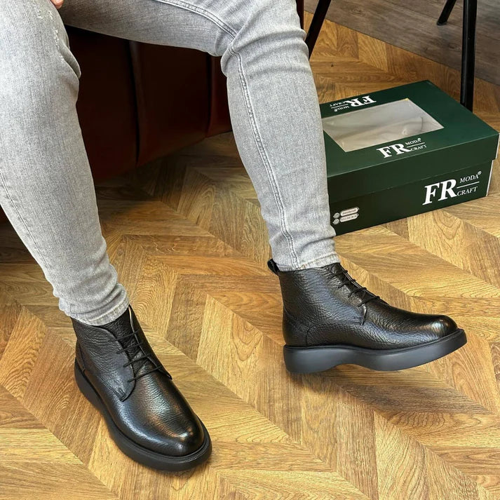 BOTAS DE CUERO RUGOSO PREMIUM PARA HOMBRE