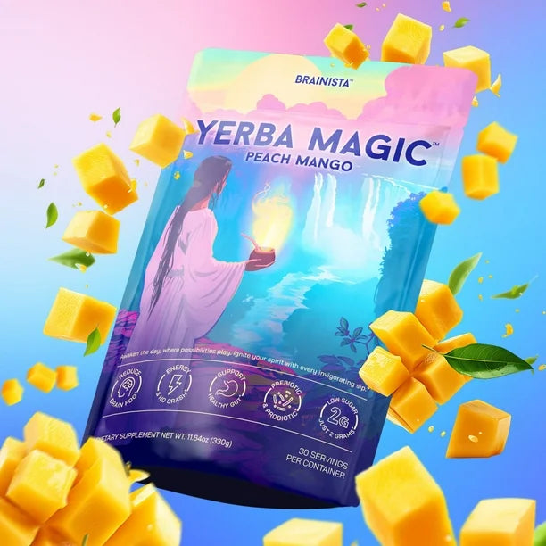 🌿 TÉ INSTANTÁNEO EN POLVO DE YERBA MATE 3 EN 1 – PEACH MANGO
