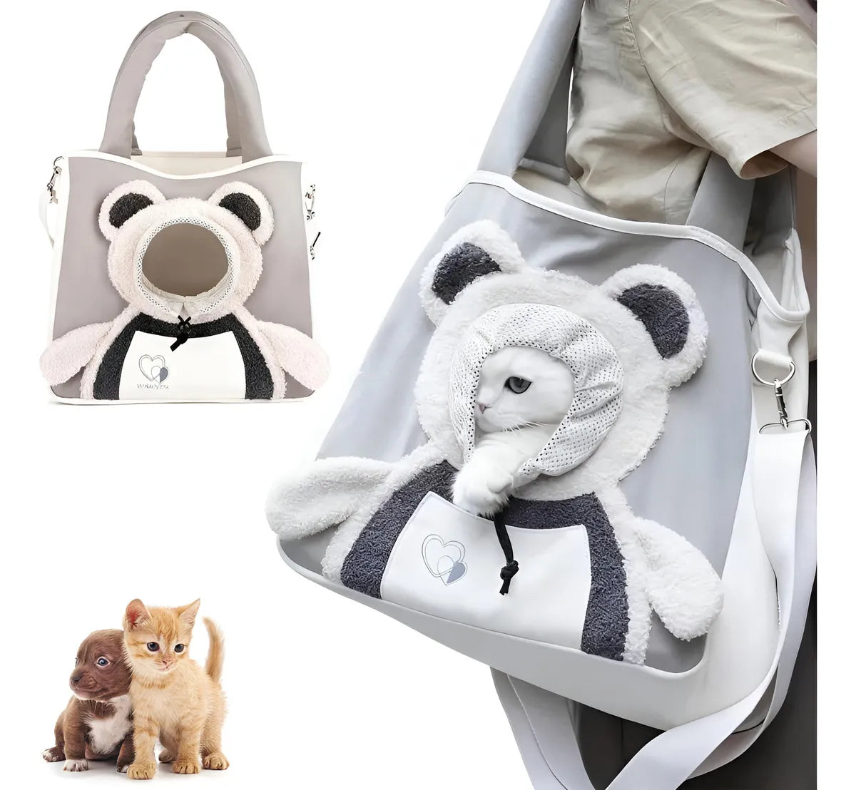 BOLSO TRANSPORTADOR PARA MASCOTAS – DISEÑO ADORABLE Y SÚPER CÓMODO