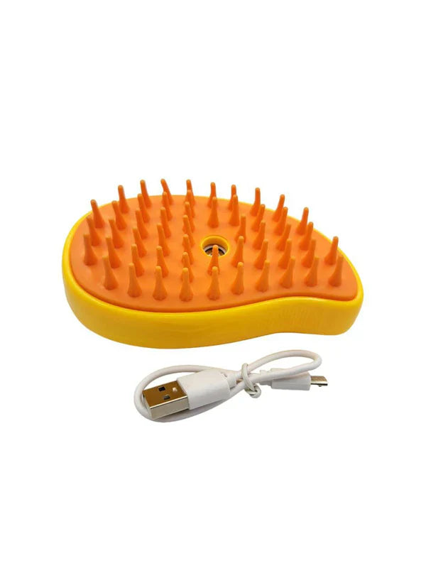 Cepillo Vaporizador 3 en 1 para Mascotas – Elimina Pelo, Desenreda y Higieniza con Vapor