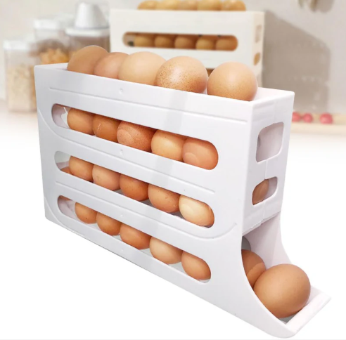 Dispensador y Organizador de Huevos de 4 Niveles