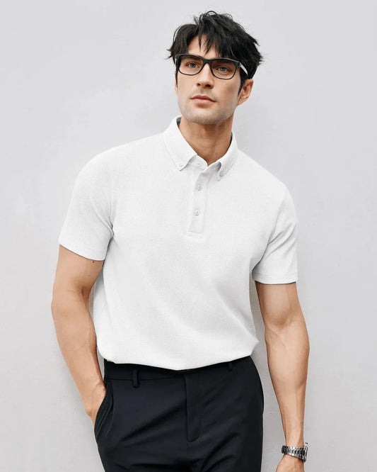 POLO CLÁSICO DE PIQUÉ TRANSPIRABLE PARA HOMBRE