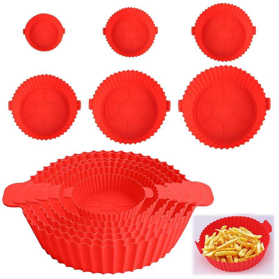 Promoción 6x1: Set de 6 Moldes de Silicona Antiadherentes para Freidora de Aire