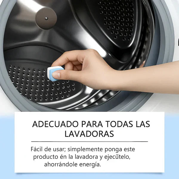 Pack de 12 pastillas para limpieza profunda de la lavadora