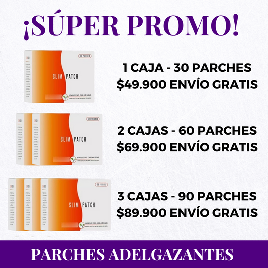 CAJAS PARCHES ADELGAZANTES SLIM PATCH CAJA x 30