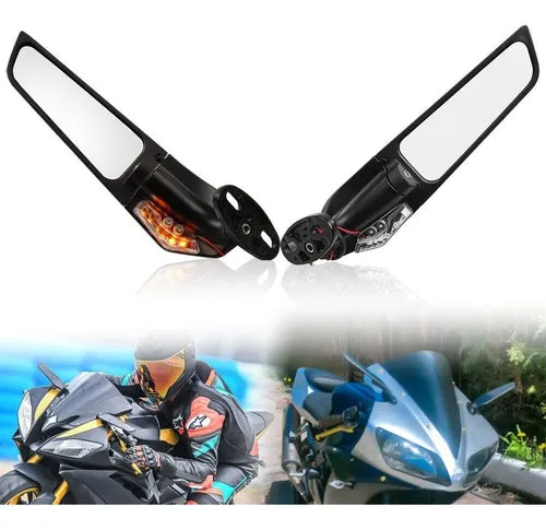 ESPEJOS RETROVISORES PLEGABLES 180° TIPO WING PREMIUM