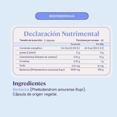 EQUILIBRIUM EXTRACTO DE BERBERINA – CONTROL NATURAL DEL AZÚCAR, COLESTEROL Y PESO CORPORAL