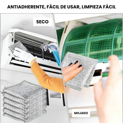 Paños de limpieza multiuso con malla metálica — Oferta: compra 5 y llévate 10