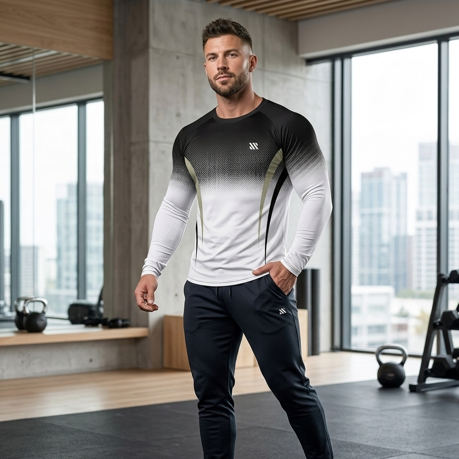 CAMISETA DEPORTIVA MANGA LARGA DE HOMBRE