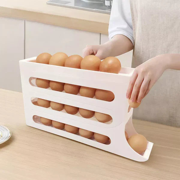Dispensador y Organizador de Huevos de 4 Niveles