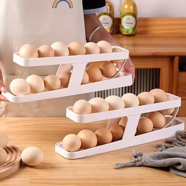 Promo 2x1: Organizador y Dispensador Automático de Huevos