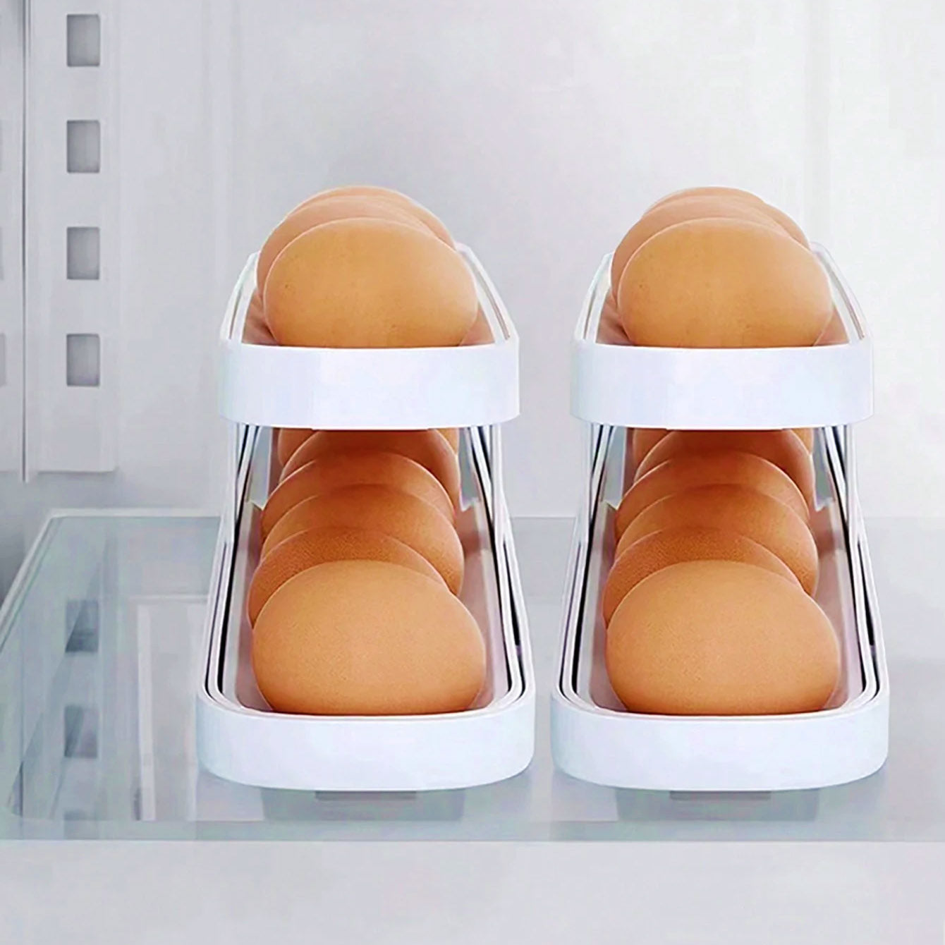 Promo 2x1: Organizador y Dispensador Automático de Huevos