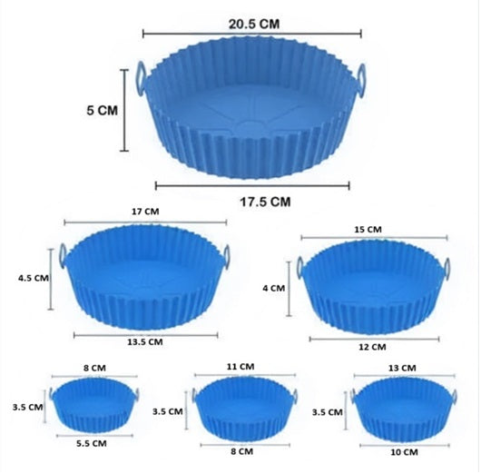 Promoción 6x1: Set de 6 Moldes de Silicona Antiadherentes para Freidora de Aire