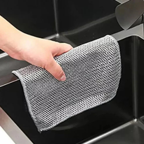Paños de limpieza multiuso con malla metálica — Oferta: compra 5 y llévate 10